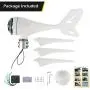 Dyna-Living 400W 12V Wind Turbine Generator & 500W 12V Wind Turbine Motor with Charge Controller for Home Marine Industrial Energy Blue 5 Blades and White 3 Blades (Not Included Mast)