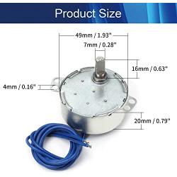 Jutagoss TYC-50 Synchronous Motor, Turntable Synchron Motor 4 Watt AC 110V 8-10 RMP Low RPM Motor,Cup Turner Spinning Motor CW/CCW Direction for Hand-Made,School Project,Model,Rotisserie 1Pcs