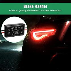 4PCS Upgraded Brake Light Flasher Controller, 12V-85V Flash Strobe Controller Flasher Module for Most Brake Lights Including LED Clusters Cars Motorcycles Electric Bicycles and Other LED Lights