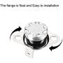 uxcell KSD301 Thermostat 80°C/176°F Normally Open N.O Adjust Snap Disc Temperature Switch for Microwave,Oven,Coffee Maker 5pcs