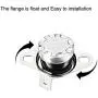 uxcell KSD301 Thermostat 80°C/176°F 10A Normally Open N.O Adjust Snap Disc Temperature Switch for Microwave Oven Coffee Maker 2pcs