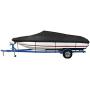 iCOVER Trailerable Boat Cover- 14-16 Waterproof Heavy Duty Marine Grade Canvas Fits V-Hull-Fish&Ski-Pro-Style-Fishing Boat-Runabout-Bass Boat- up to 14ft-16ft Long and 68