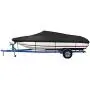 iCOVER Trailerable Boat Cover- 14-16 Waterproof Heavy Duty Marine Grade Canvas Fits V-Hull-Fish&Ski-Pro-Style-Fishing Boat-Runabout-Bass Boat- up to 14ft-16ft Long and 68