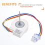 Canamax Premium WR60X10185 Refrigerator Evaporator Fan Motor - Compatible with GE & Hotpoint Refrigerators - Replaces AP3875639, 1170107, WR60X10185, 197D2039P008, WR23X10346, WR23X10350, WR23X10353