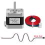 Usongshine Nema 17 Stepper Motor 42 Motor 1.5A (17HS4401) High Torque 42N.cm (60oz.in) 42BYGH 1.8 Degree 38MM 4-Lead with 1m Cable and Connector for DIY CNC 3D Printer