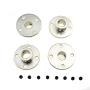 Hahiyo 10mm Inner Diameter Flange Coupling Connector with Set Screws Lock Sturdy Solid Cut Clean Rigid Guide Coupler Quality Carbon Steel Bright Finish 4 Sets for Stepper Motor Shaft Robotics