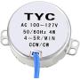 uxcell Synchronous Motor AC 100-127V 4-5RPM 50-60Hz CCW/CW 4W Turntable Gear Box for Microwave Oven