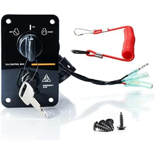 VOYOCHT 704-82570-08-00 Single Engine Key Switch Panel Compatible with Yamaha 12V Outboard Yacht Switch Panel 704-82570-11-00 704-82570-12-00