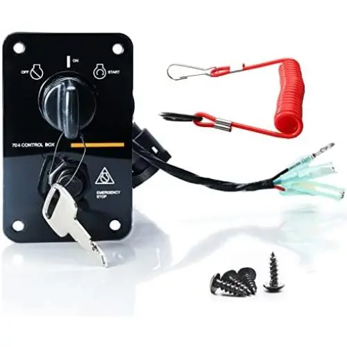 VOYOCHT 704-82570-08-00 Single Engine Key Switch Panel Compatible with Yamaha 12V Outboard Yacht Switch Panel 704-82570-11-00 704-82570-12-00