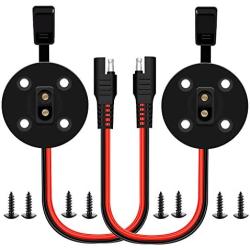 12AWG SAE Solar Power Socket Sidewall Port,[2 Pack] Weatherproof SAE Quick Connect Solar Panel Connector,SAE Female to Male Extension Cable Panel for Solar Generator Motorcycle Generator and More