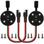 12AWG SAE Solar Power Socket Sidewall Port,[2 Pack] Weatherproof SAE Quick Connect Solar Panel Connector,SAE Female to Male Extension Cable Panel for Solar Generator Motorcycle Generator and More