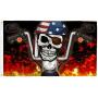Drapeau Pirate Biker USA 3x5 Ft - Crâne Motard, Couleurs Vives et Résistantes aux UV, Anneaux Dorés en Laiton, Polyester 100 Deniers Durable, Couture Mighty-Locked - Parfait pour Voler à l'Intérieur ou à l'Extérieur ! Drapeau Pirate Biker USA 3x5 Ft - Crâne Motard, Couleurs Vives et Résistantes aux UV, Anneaux Dorés en Laiton, Polyester 100 Deniers Durable, Couture Mighty-Locked - Parfait pour Voler à l'Intérieur ou à l'Extérieur !