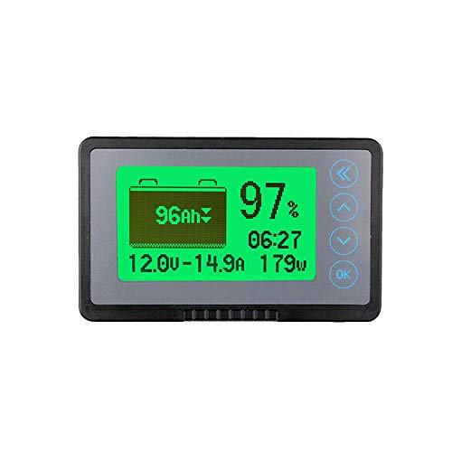 AiLi 500A Battery Monitor High Low Voltage and Low Capacity Programmable Alarm Compatible with 10-120V Lithium Sealed Gel Flooded Batteries Capacity up to 9999 Ah