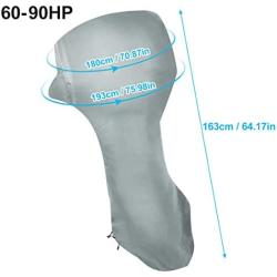 uxcell 600D Oxford Cloth Motor Full Outboard Boat Engine Cover Waterproof Boat Motor Cover Dust Rain UV Resistant