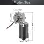 Fielect DC 24V 100RPM Reversible Worm Geared Motor High Torque Electric Gear Motor Turbine Worm Gear Box Reduction Motor, Left Shaft GW6280