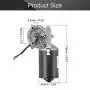 Fielect DC 24V 100RPM Reversible Worm Geared Motor High Torque Electric Gear Motor Turbine Worm Gear Box Reduction Motor, Left Shaft GW6280