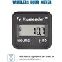 Runleader Digital Wireless Inductive Hour Meter, Mini Size Run Time Meter Waterproof Design for Chainsaw Generator Lawn Mower Motorcycle Dirt Bike Outboard and Other Gas Engine