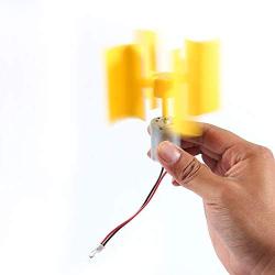 MAGT Vertical Wind Turbine Electricity Generator, DIY Kit Small Motor Vertical Wind Turbines Blades Breeze Electricity Generator Can Work with Light Wind