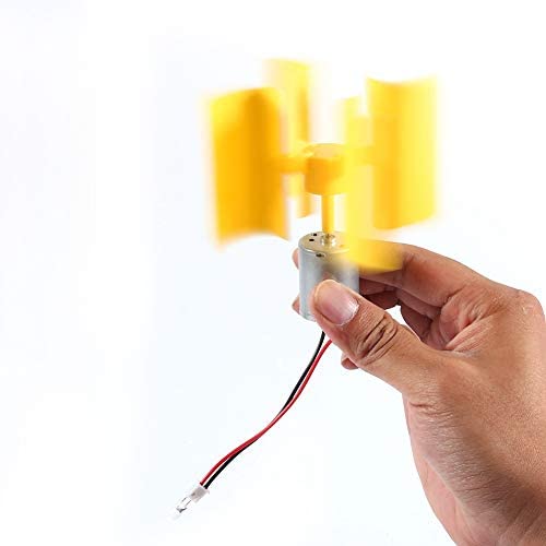 MAGT Vertical Wind Turbine Electricity Generator, DIY Kit Small Motor Vertical Wind Turbines Blades Breeze Electricity Generator Can Work with Light Wind