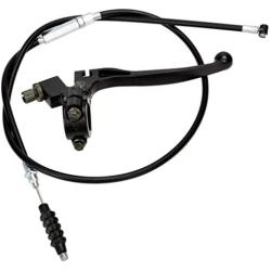 HIAORS 7/8 Inch Handlebar Left Clutch Lever and Clutch Cable with Adjuster for 50cc 70cc 90cc 110 cc 125cc Yamaha Kawasaki Suzuki Tao Tao SSR Pit Dirt Motor Bike Black