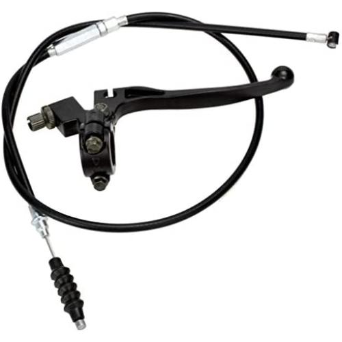 HIAORS 7/8 Inch Handlebar Left Clutch Lever and Clutch Cable with Adjuster for 50cc 70cc 90cc 110 cc 125cc Yamaha Kawasaki Suzuki Tao Tao SSR Pit Dirt Motor Bike Black