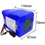 Jieoto Electric Bike Battery, 24V 8Ah Lithium-Ion Battery, 6S 4P 25.2V 8000mAh Lithium Battery Pack, with BMS and Charger, for 500W Electric Bike Scooter Motor