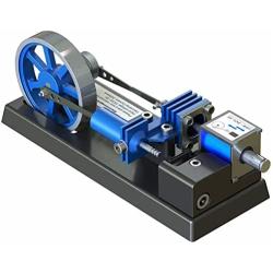 Chnkous Electromagnetic Pneumatic Engine Hot Air Stirling Engine Motor Model Perpetual Motion Desk Toy