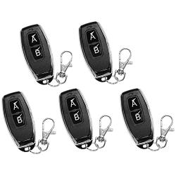 QIACHIP EV1527 RF433M Additional Remote Control 5 Pack (5 x 2 Button Transmitter)