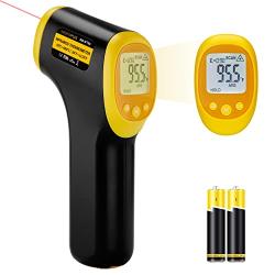 INKBIRDPLUS Infrared Thermometer Cooking Temperature Gun, Digital Laser Thermometer Gun with Temp Alarm, -26~1112℉, Adjustable Emissivity for Pizza Oven, Freezer, Grill & Engine, Reptiles