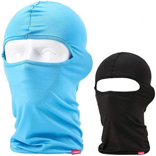Balaclava Face Mask, 2 Pack Lightweight Motorcycle Black Warmer Ski Mask for Men Bandana