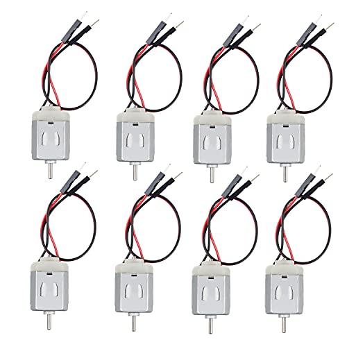 BOJACK 8 Pcs Type 130 EK1450 1 V- 6 V Volt Miniature DC Toy Motors for Arduino Hobby DIY Projects