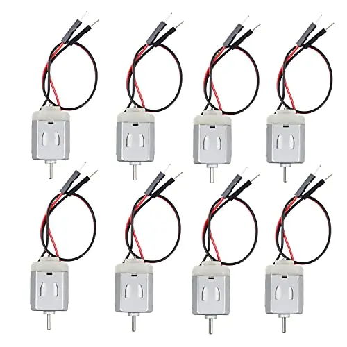 BOJACK 8 Pcs Type 130 EK1450 1 V- 6 V Volt Miniature DC Toy Motors for Arduino Hobby DIY Projects