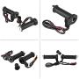 1 Pair Heated ATV Hand Grips, Keenso Universal 7/8in 22mm Heated Hand Grips Warmers Handlebar Grips Heated Voltmeter USB Charger for Motorcycle Bike ATV