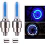Bike Wheel Lights, 2pcs Led Wheel Lights Bicycle Wheel Tyre Tire Valve Cap Led Neon Flash Lamp for Car Motorcycle Bicycle Blue
