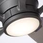 Luminance Kathy Ireland Home Ion Eco LED Ceiling Fan with DC Motor | Hanging Fixture with Dimmable Light Kit, Wall Control, and Downrod Mount | Customizable Size – Blades Sold Separately, Graphite