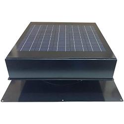 20-Watt Solar Attic Fan (Grey) with Thermostat / Humidistat (20 x 20 x 11 IN) - Brushless Motor – Hail and Weather Resistant Solar Vent Fan – Solar Powered Attic Fan for Homes - by Remington Solar