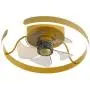 Ventilateur de plafond avec lumière et télécommande, Ventilateur moderne avec 3 pales invisibles, Moteur DC sans bruit réversible pour chambre/salon/bureau/cuisine/véranda (Or) Ventilateur de plafond avec lumière et télécommande, Ventilateur moderne avec 3 pales invisibles, Moteur DC sans bruit réversible pour chambre/salon/bureau/cuisine/véranda (Or)