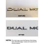 Custom Cut Graphics Dual Motor Badge Wrap for Tesla Model 3/S/X/Y, 2-pc Set (Gloss Black)