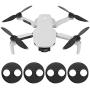 4PCS Motor Cover Motor Protector for DJI Mavic Mini/DJI mini 2/Mini SE Accessories Waterproof Dustproof Mavic Aluminium Motor Cap (Black)