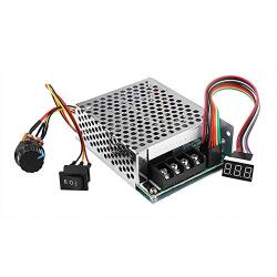 Laliva Tool - Regulating Current DC Speed Controller DC10-55V 12V 24V 36V 60A PWM Motor Speed Controller CW CCW Reversible Switch