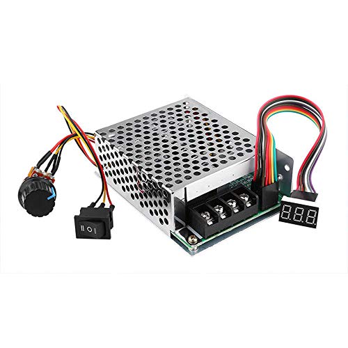 Laliva Tool - Regulating Current DC Speed Controller DC10-55V 12V 24V 36V 60A PWM Motor Speed Controller CW CCW Reversible Switch