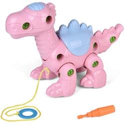 FUN LITTLE TOYS Take Apart Dinosaur Toys for Kids, Baby Pull Along Assembling Building Dino Toy with Tools, Educational Learning Toys Christmas Birthday Gifts for Boys and Girls
