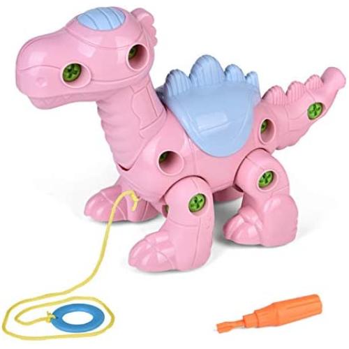FUN LITTLE TOYS Take Apart Dinosaur Toys for Kids, Baby Pull Along Assembling Building Dino Toy with Tools, Educational Learning Toys Christmas Birthday Gifts for Boys and Girls