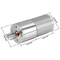 uxcell 12V DC 55 RPM Gear Motor High Torque Electric Reduction Gearbox Centric Output Shaft