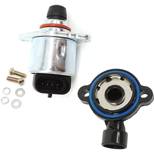 HiSport Throttle Position Sensor + Idle Air Control Valve Replace Sensor Compatible with Cadillac Chevrolet GMC, TPS 213-912 SS10382 213-4668,Iac Valve AC162 CV10017 2151064 89053319