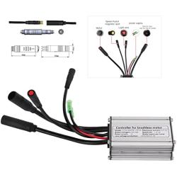 VGEBY Controller Electric Bike Controller 36V 48V 15A Electric Bike Sine Wave Controller 250W Brushless Motor Conversion Kit