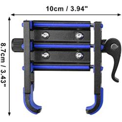 Motoforti Motorcycle Bicycle Handlebar Cell Phone Holder 360° Rotatable Aluminum Alloy for Most 3.5-7 Inch Smartphones Black Blue