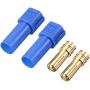 uxcell 6mm Bullets Connector Gold Plated EC5 Connector Plugs RC LIPO Battery ESC Motor DIY Parts Blue Male 6Sets