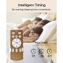 AvatarControls Smart 50 inch Ceiling Fans Indoor with Light Remote Works with Alexa Google Voice, APP and Remote Control for Bedroom, 6 Speeds Reversible DC Motor, 1800LM LED Kit, 5 Wooden Blades