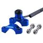 ORAEVY CNC Universal Motorcycle Engine Stop Start Kill Switch Button with Mounting Backplate Compatible with Yamaha YZ250 YZ450 WR250 WR450 - Blue
